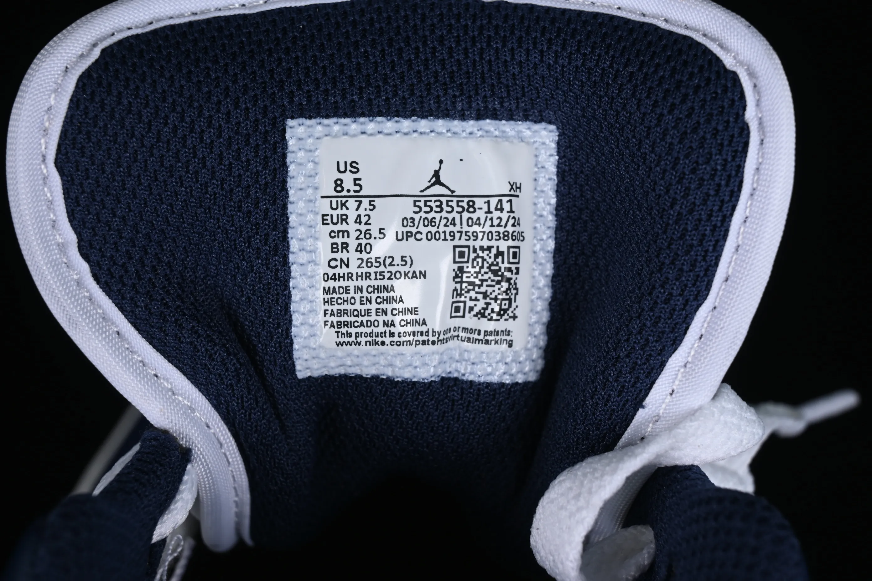 All categories Air Jordan Jordan series basketball shoes Air Jordan 1 Low G version pure original Air Jordan 1 Low AJ1 Joe 1 white blue gray low-top cultural basketball shoes 553558-141